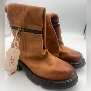 A.S.98 Larrie Convertible Boot Women’s Size 8 EU39 Whiskey Brown Leather NWT
